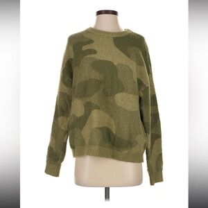 Lucky Brand Green Camouflage Sweater